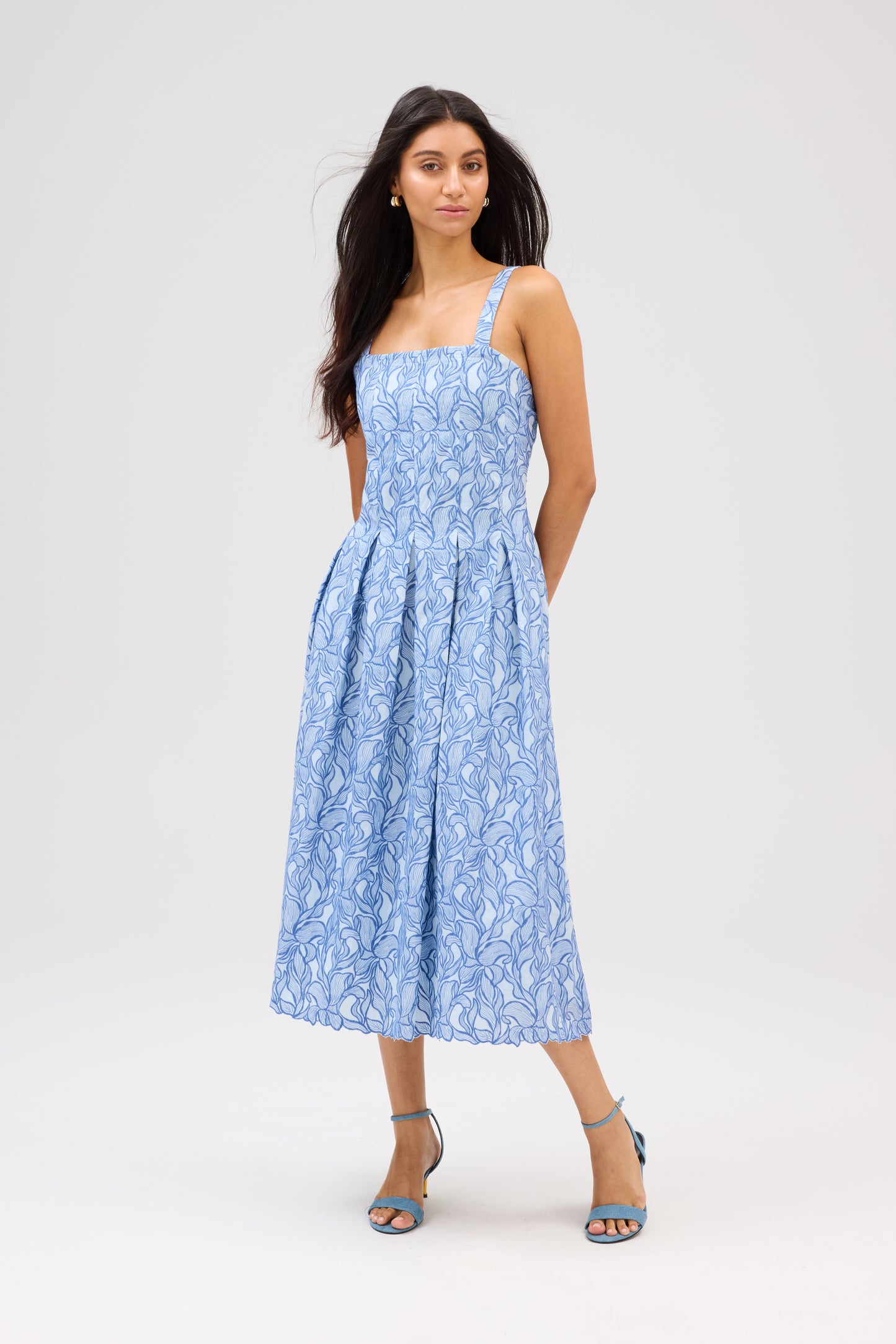 Allison Gianna Dress - Blue Steel