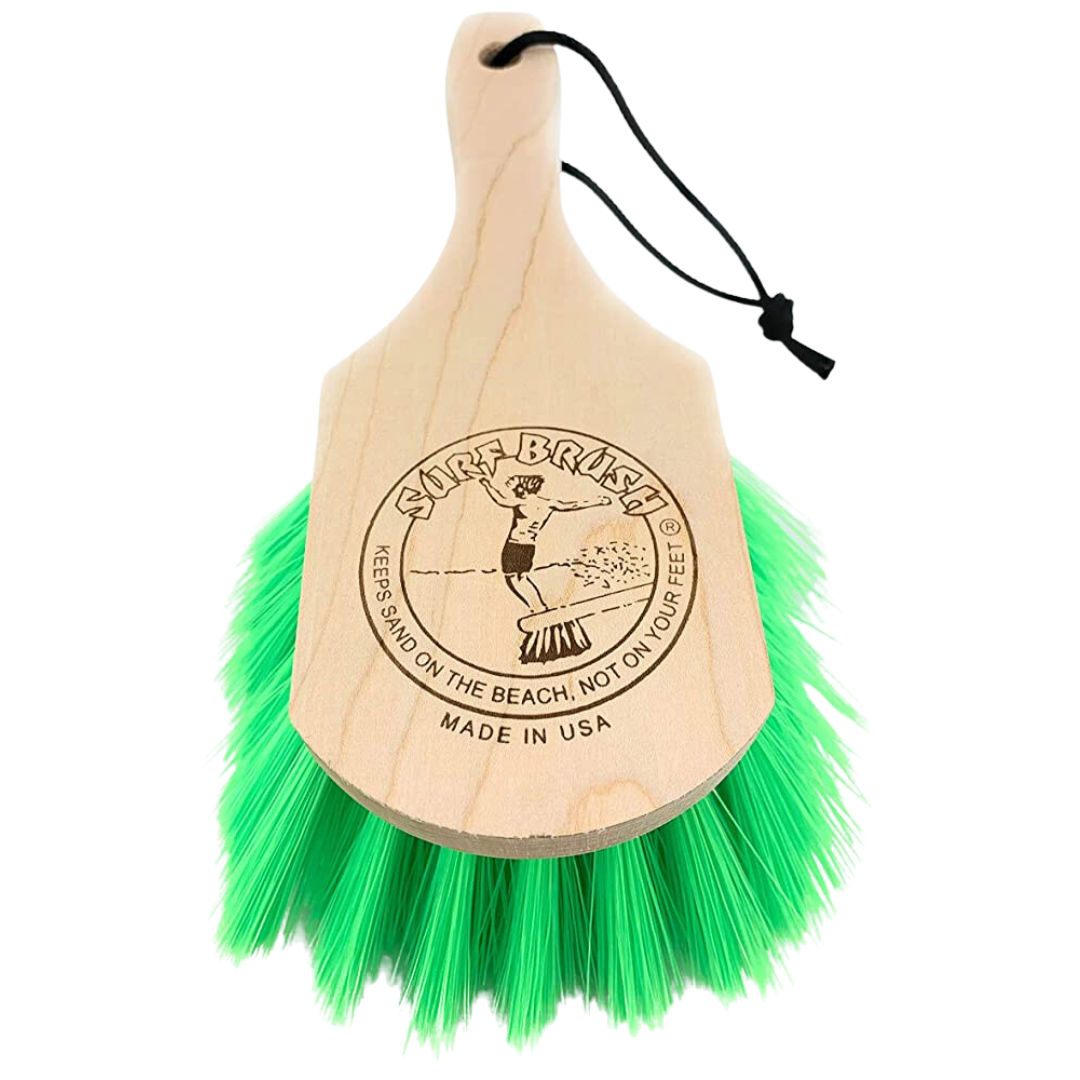 Surf Brush with SHORT 8" Handle - Green