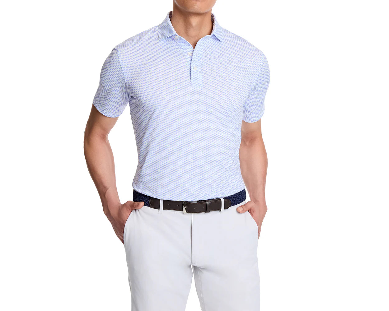 Holderness & Bourne - The Jarvis Shirt: White Lavender & Abaco