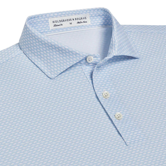 Holderness & Bourne -The Locke Shirt: White & Skye