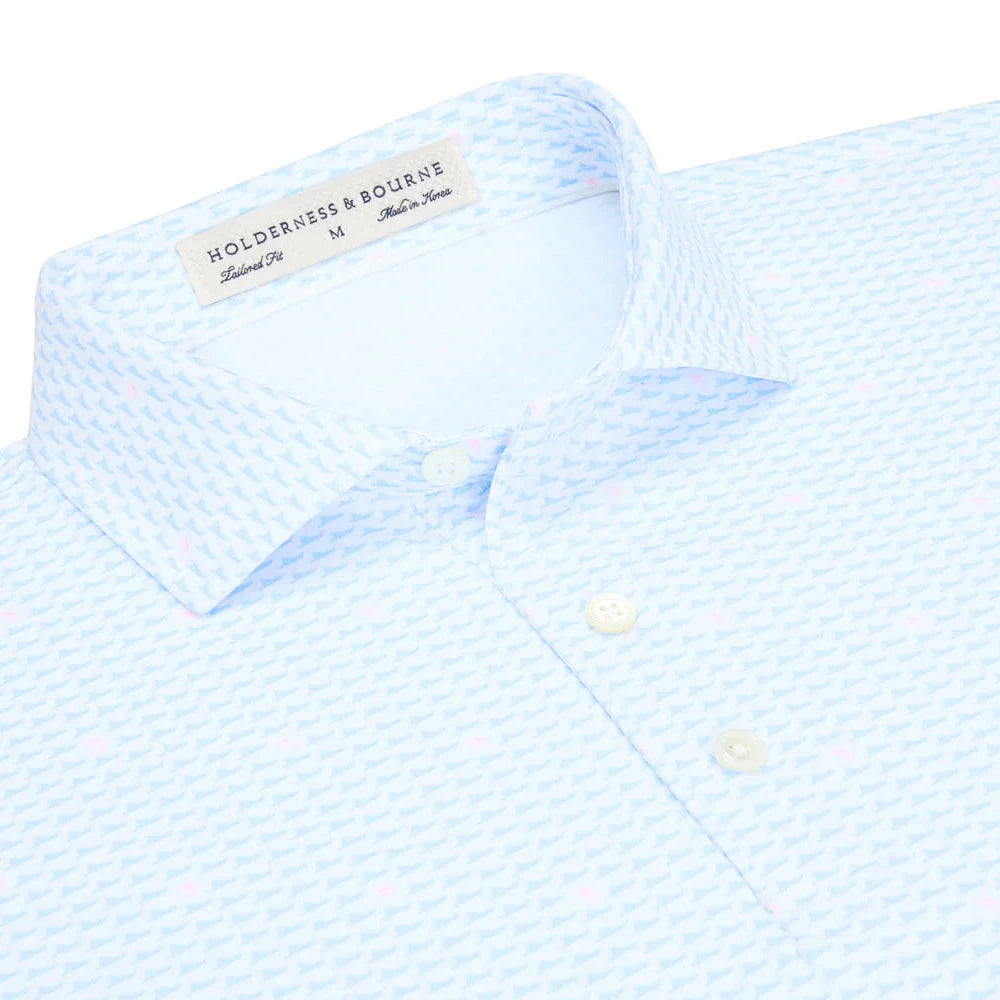 Holderness & Bourne - The Jarvis Shirt: White Skye & Scotch Pink