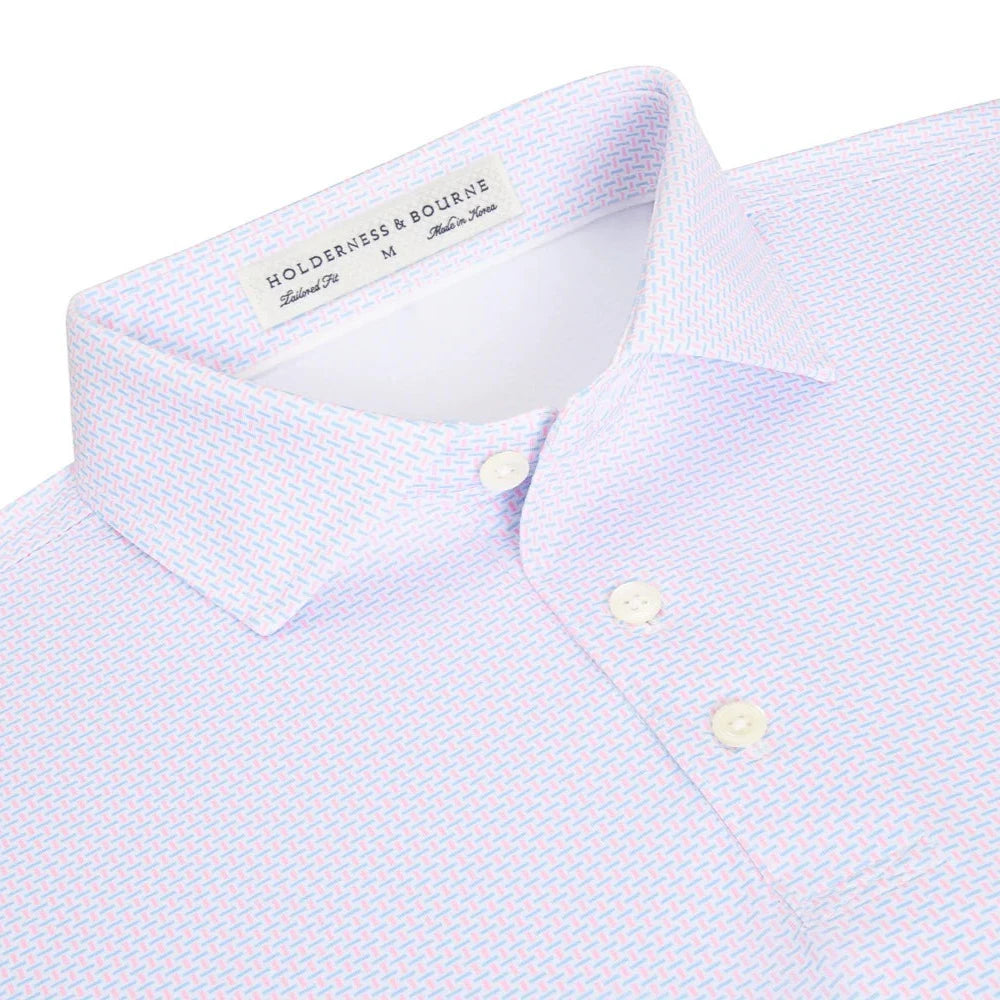 Holderness & Bourne - The Davis Shirt: Scotch Pink & Skye