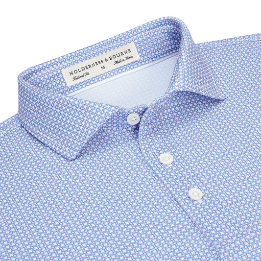 Holderness & Bourne - The Hawthorne Shirt: Scotch Pink & Marlin Blue