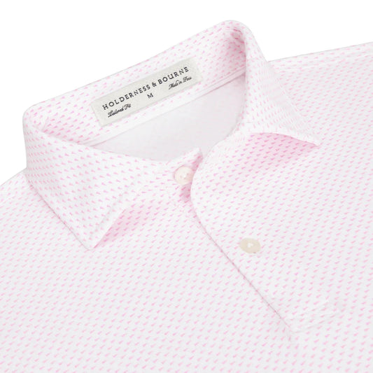 Holderness & Bourne - The Starmount Shirt: White & Scotch Pink