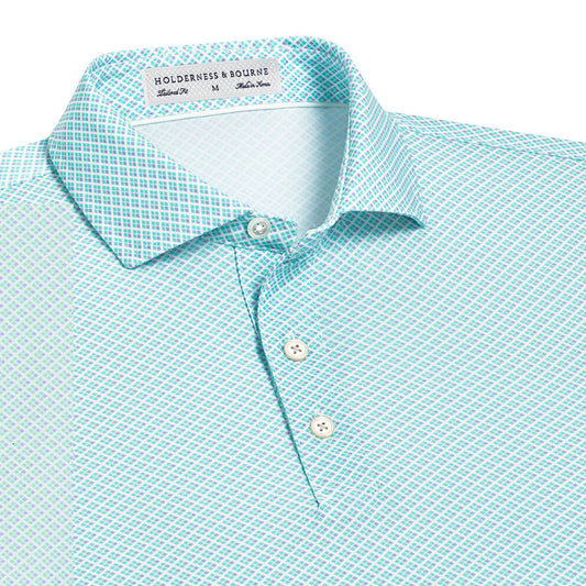 Holderness & Bourne - The Clark Shirt: White/Abaco/Lavender