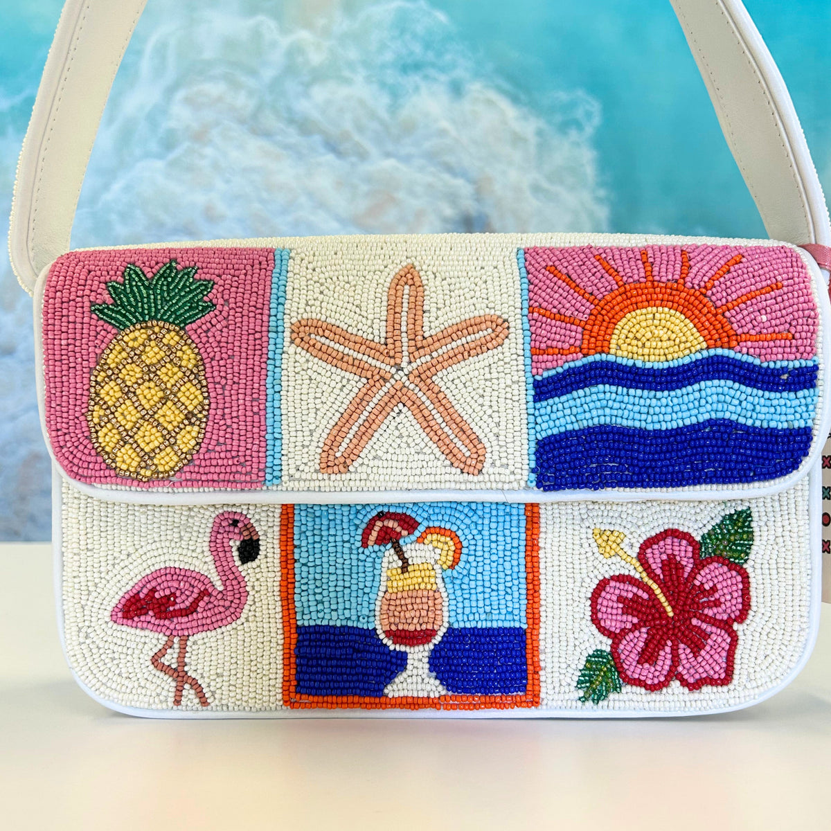 Tiana Design Strap  Clutch - Sunset