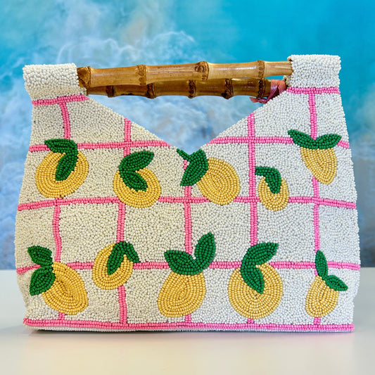 Tiana Design Bamboo Clutch - Lemons