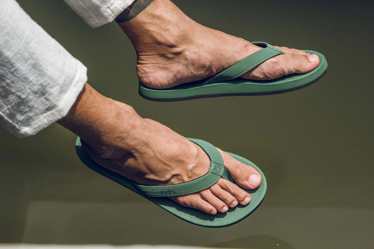 Indosole Men’s Flip Flops - Leaf