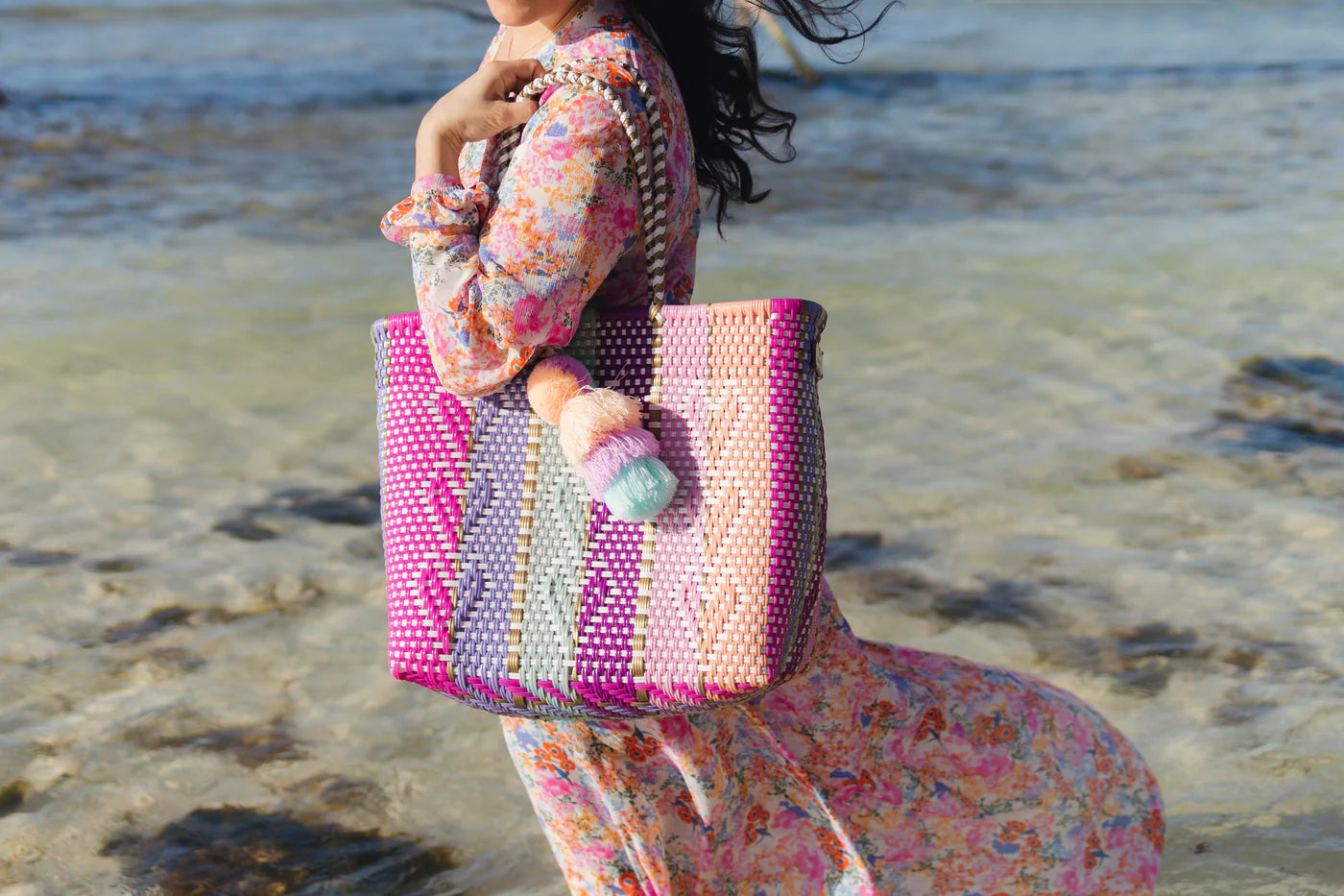 Squeeze De Citron Large Tote - Heart Reflection Multicolor