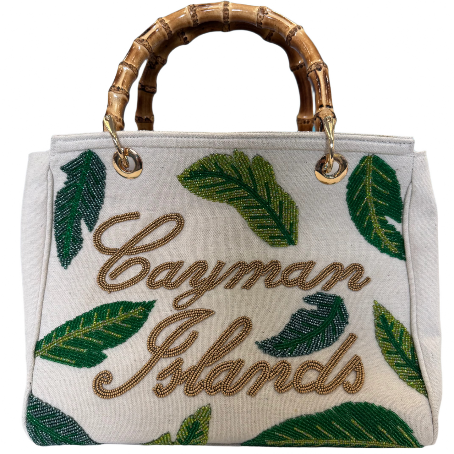 Tiana Design - Cayman Islands Small Tote Bamboo Handle