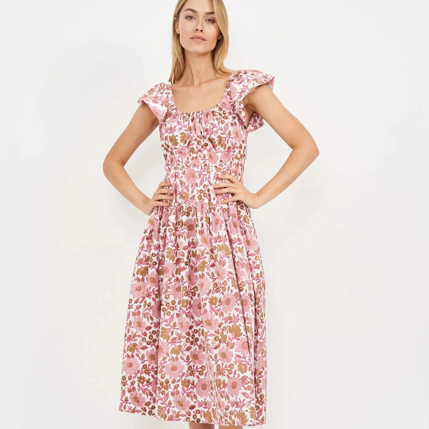 Marea Jane Dress - Shell Orsay Floral