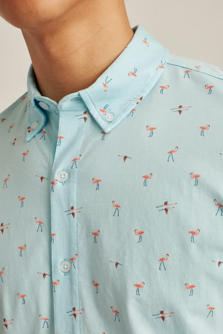 Bonobos Riviera Shirt - Fly Flamingos
