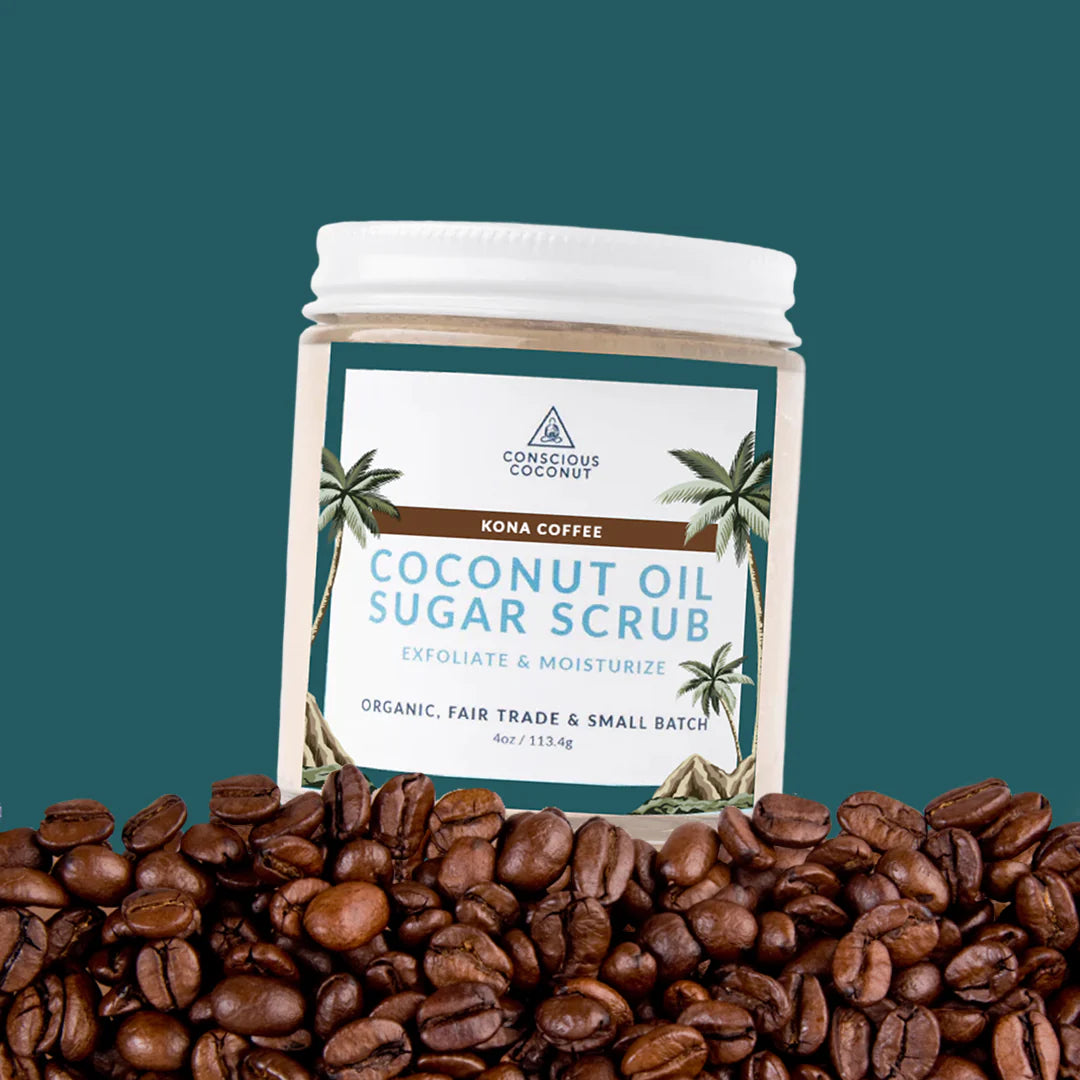 Conscious Coconut Sugar Scrub - Kona Coffee