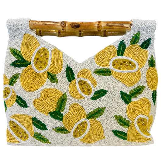 Tiana Design Bamboo Clutch - Lemons