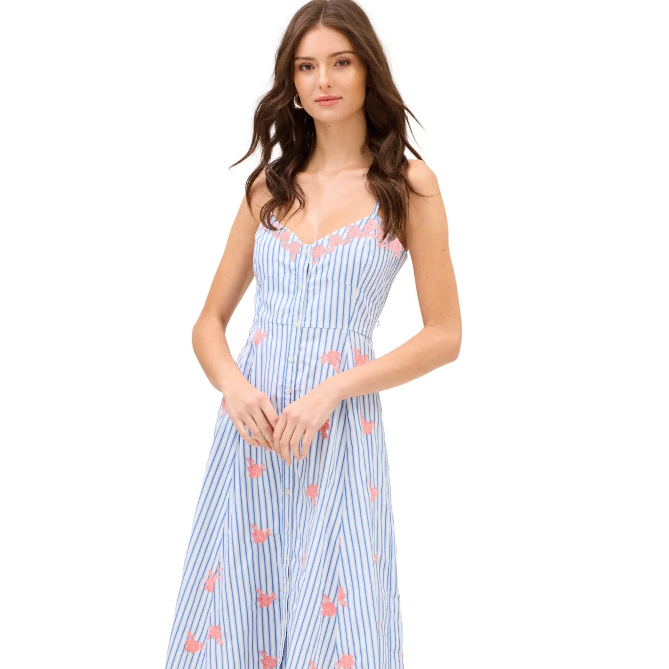 Allison Madelyn Dress - Blue Stripe