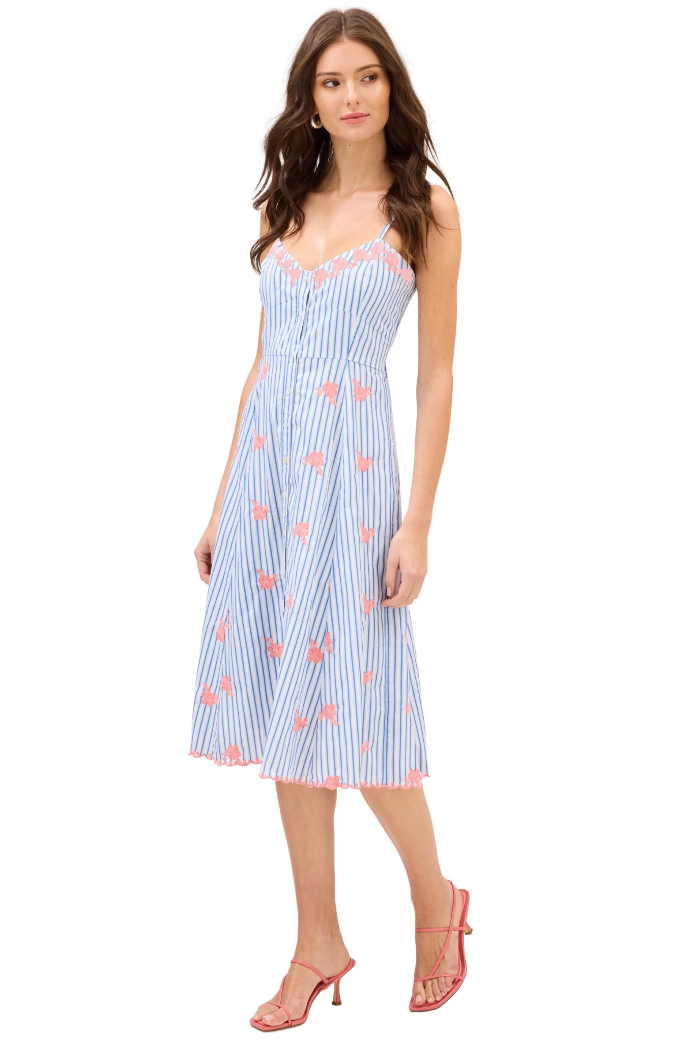 Allison Madelyn Dress - Blue Stripe