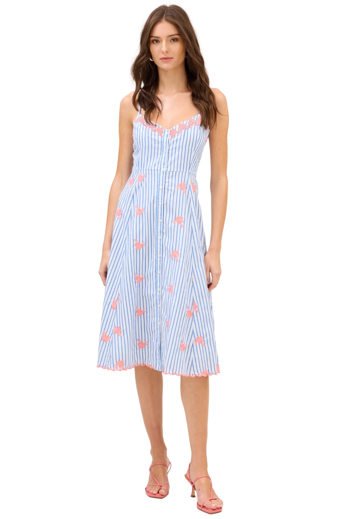 Allison Madelyn Dress - Blue Stripe