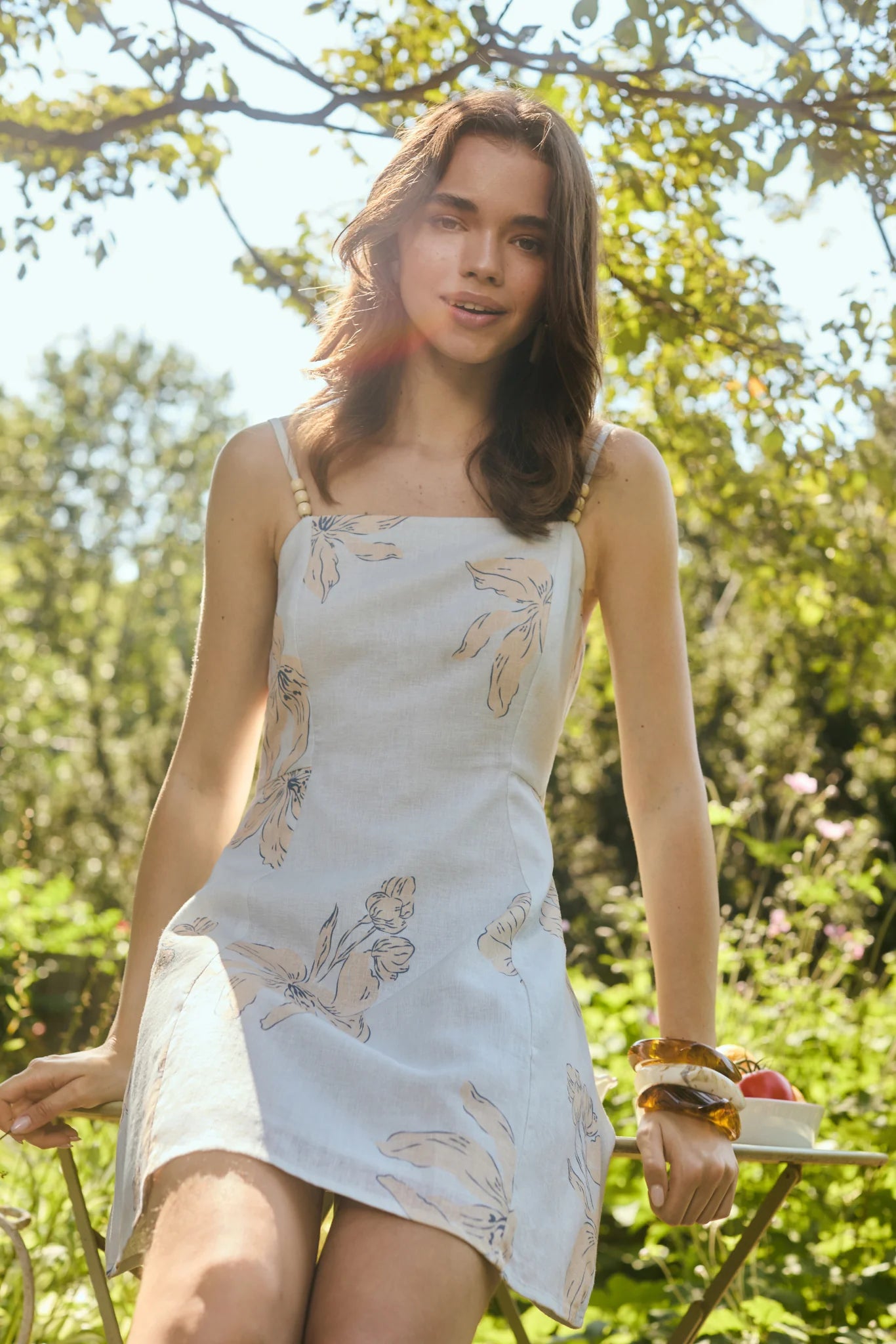 Allison Miriam Dress - Pale Blue Floral