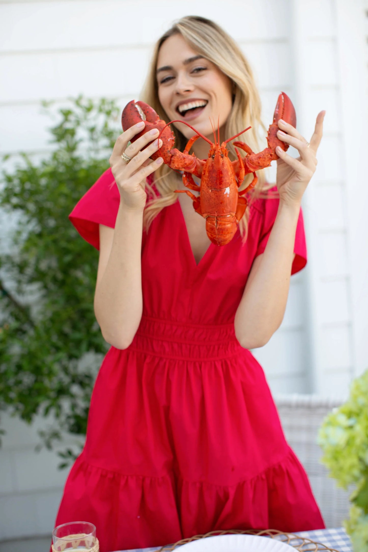 Marea Anna Short Dress - Poppy Red