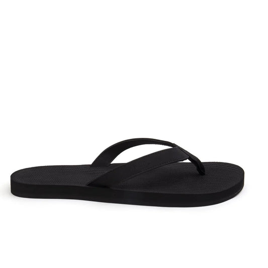 Indosole Men’s Flip Flops - Black