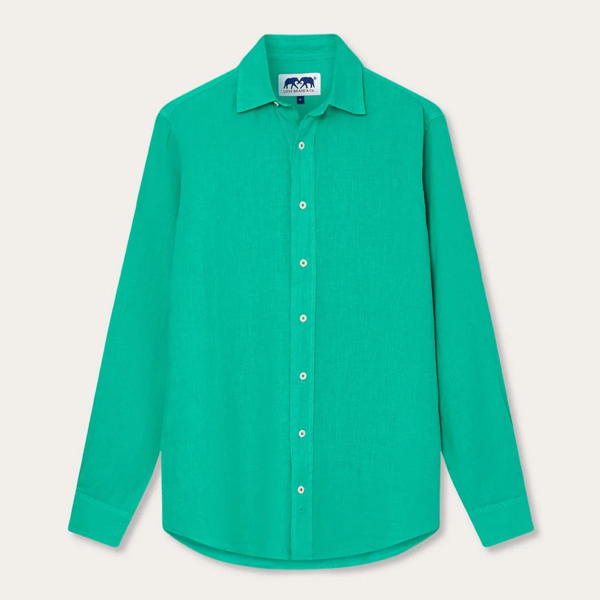 Love Brand - Men's Silicon Green Abaco Linen Shirt