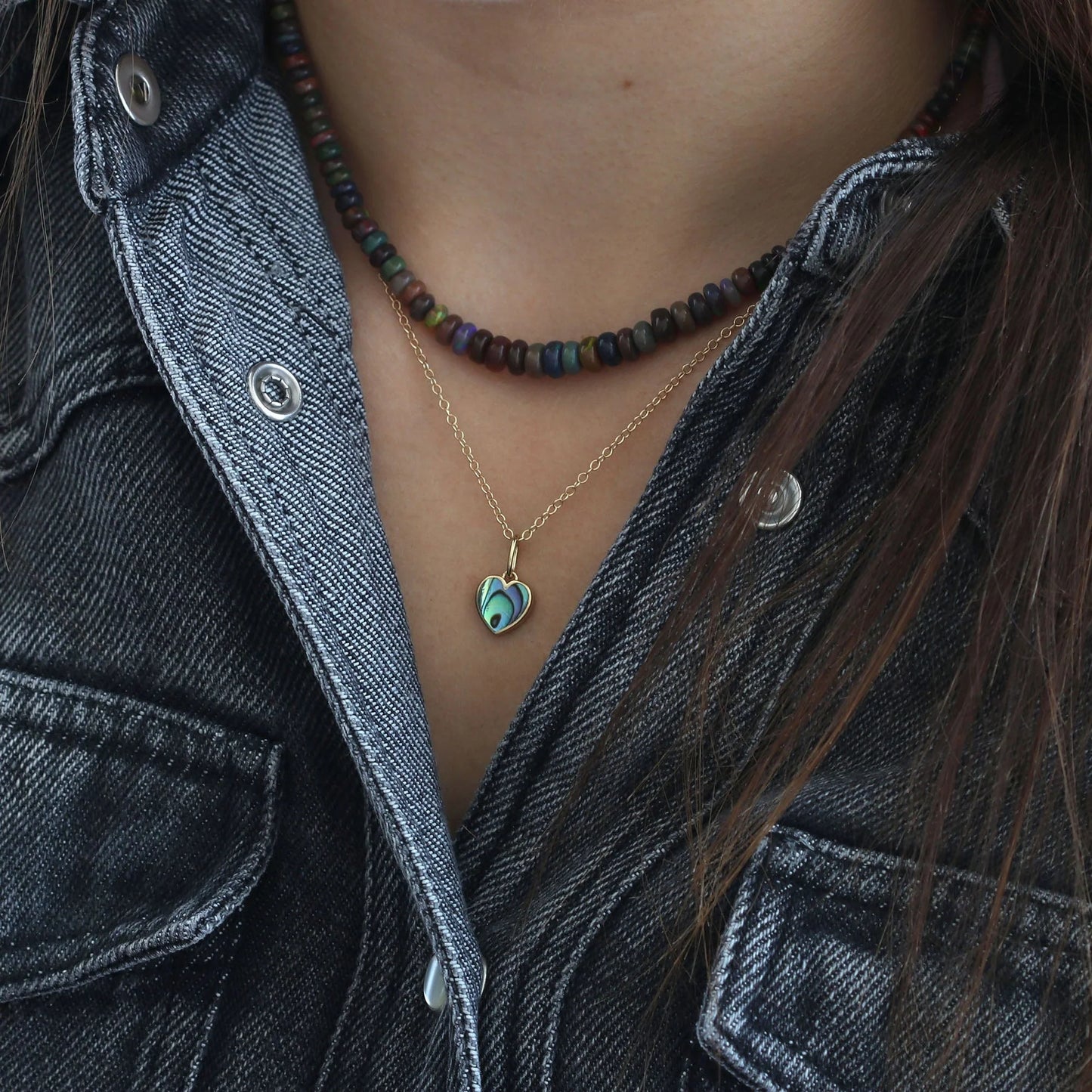 Kris nations - Abalone Heart Necklace