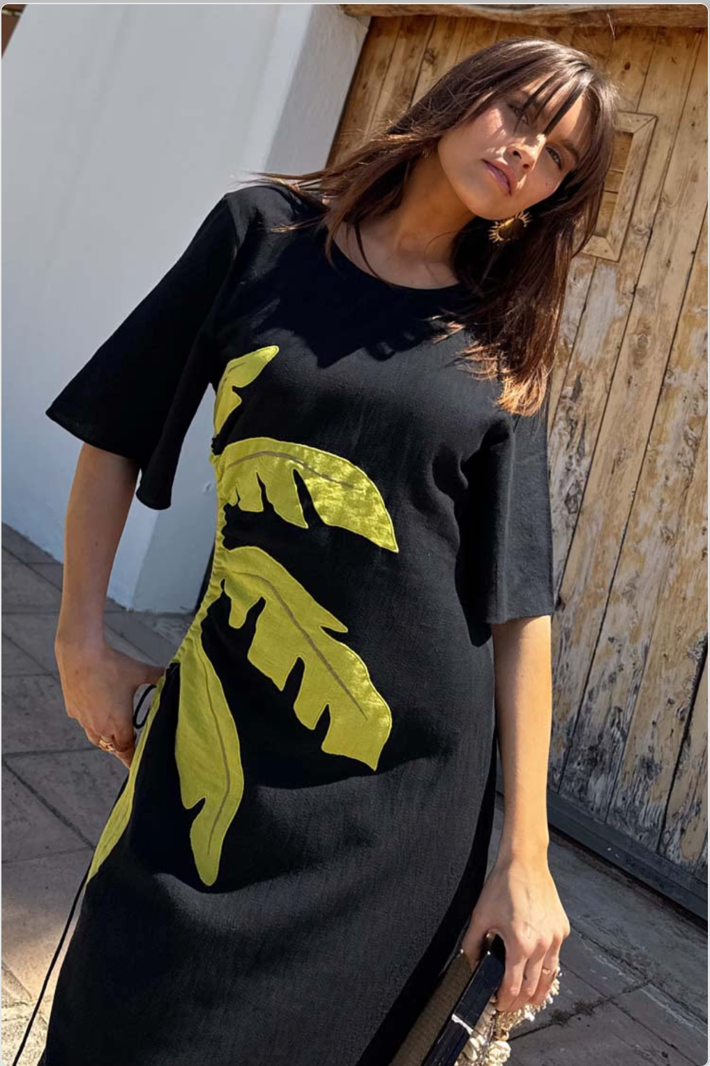Never Fully Dressed - Black Palm Riviera Dress