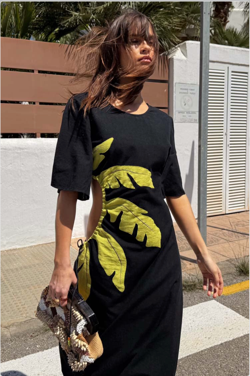 Never Fully Dressed - Black Palm Riviera Dress