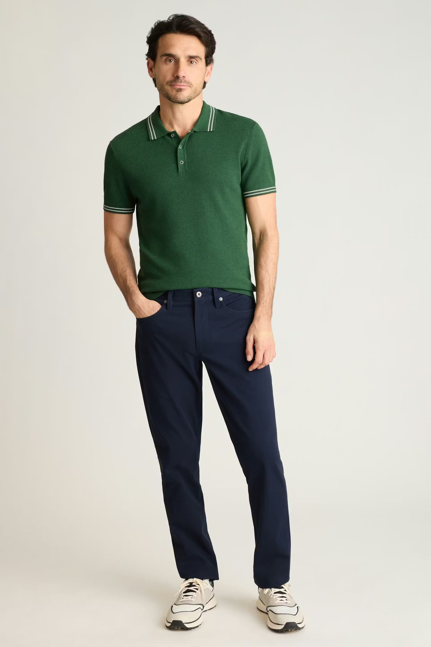 Bonobos Fairgame Sweater Polo - Forest Green