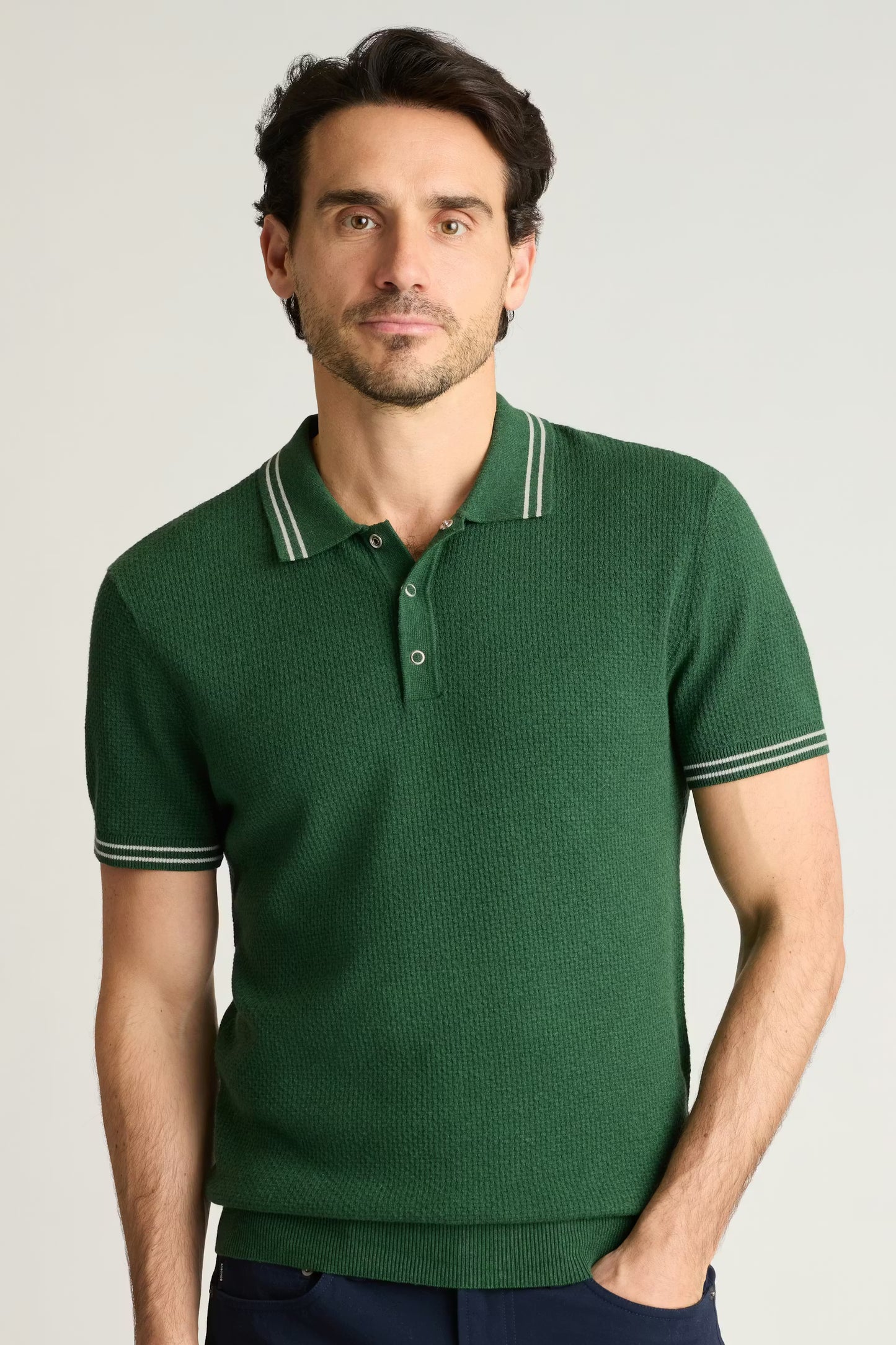Bonobos Fairgame Sweater Polo - Forest Green