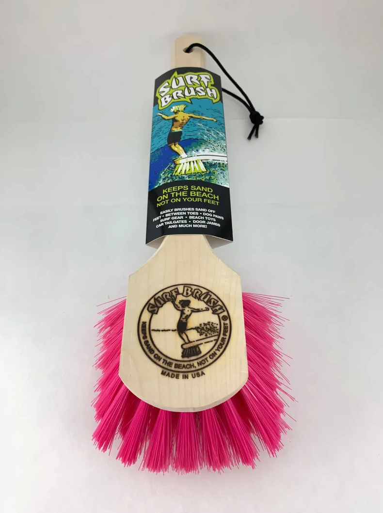 Surf Brush with LONG 15" Handle - Pink