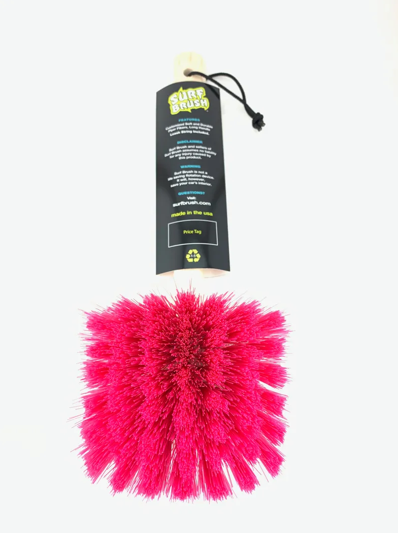 Surf Brush with LONG 15" Handle - Pink