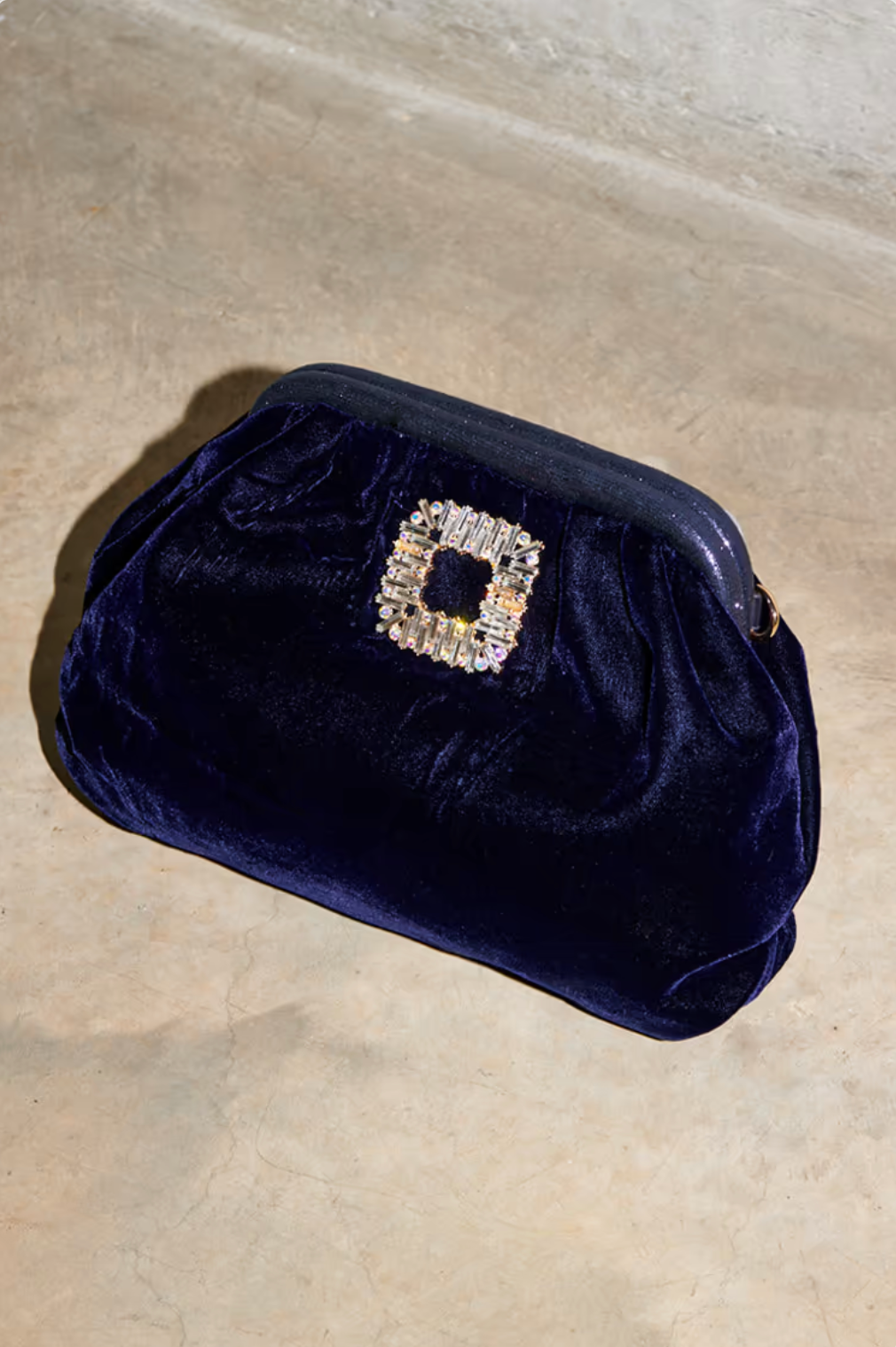 Never Fully Dressed - Navy Velvet Bag