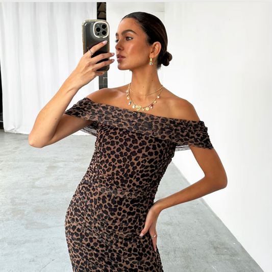 Never Fully Dressed - Leopard Diaz Dress