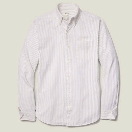 Bonobos Everyday Oxford Shirt - Khaki Chelsea Stripe
