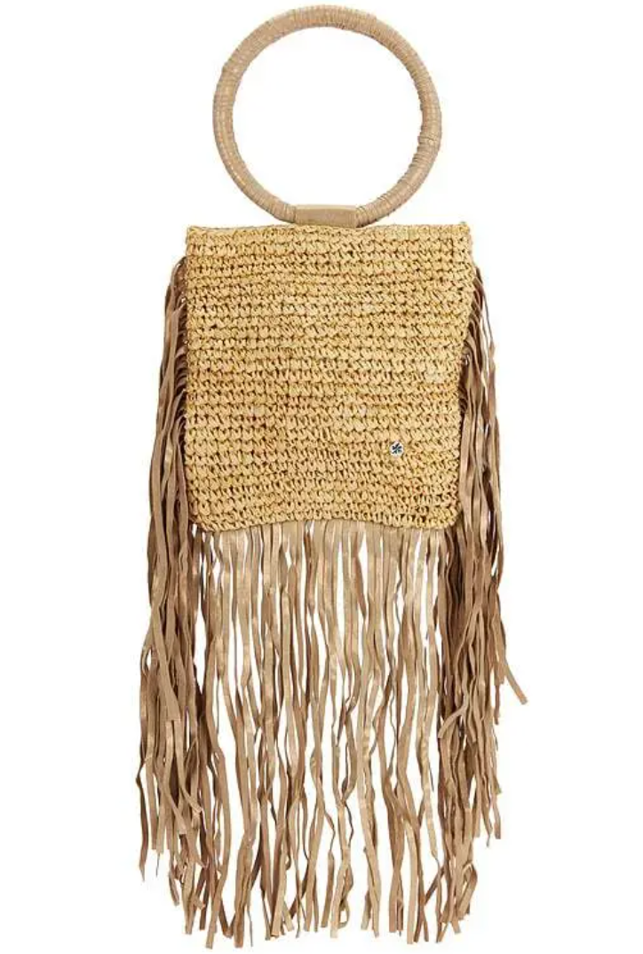 Florabella Modica clutch - Natural/Gold