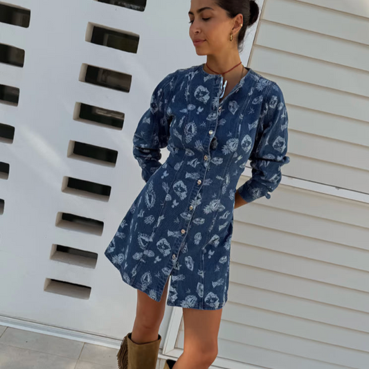 Never Fully Dressed - Denim Deloris Mini Dress