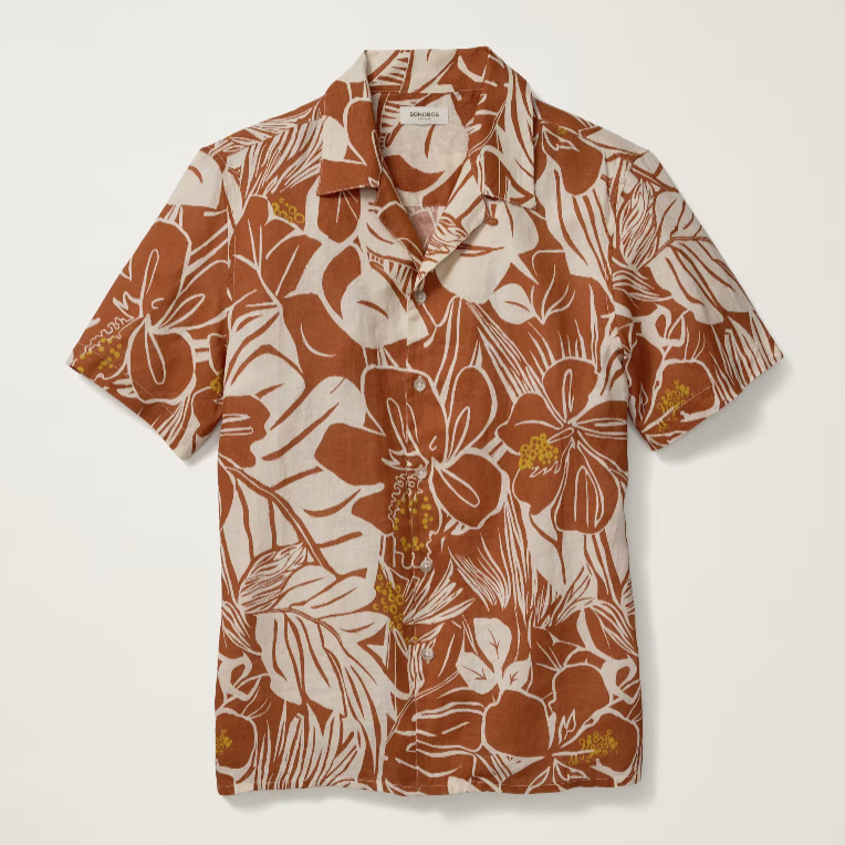 Bonobos Riviera Cabana Shirt - Tropical Red Hibiscus