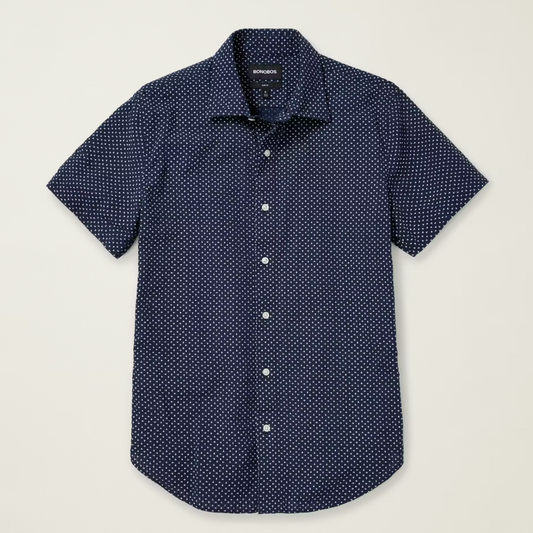Bonobos Riviera Shirt - Navy Beckbury Geo