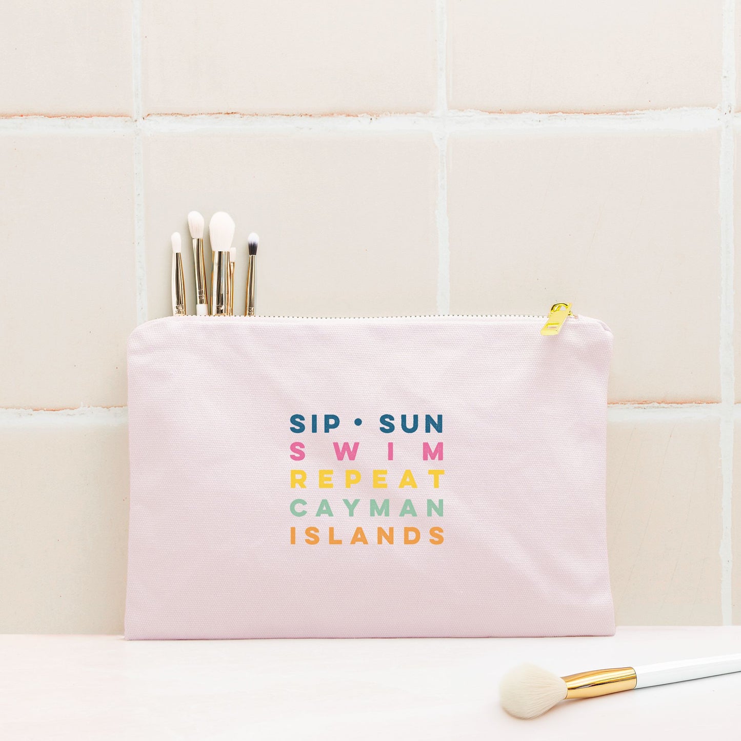 TABS Canvas Clutch - Sip Sun Swim Repeat
