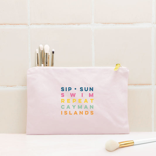 TABS Canvas Clutch - Sip Sun Swim Repeat