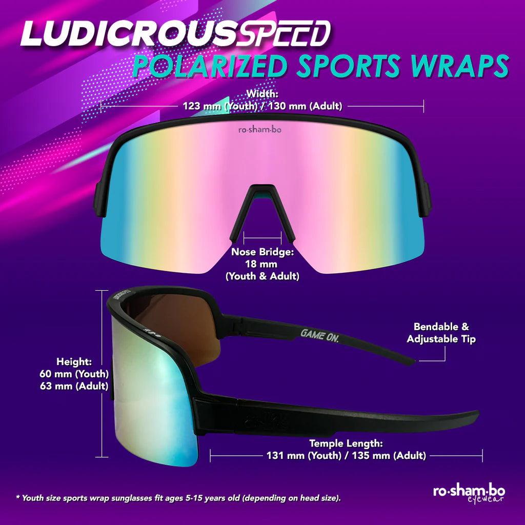 Roshambo Youth Ludicrous Speed Sport - White/Rainbow