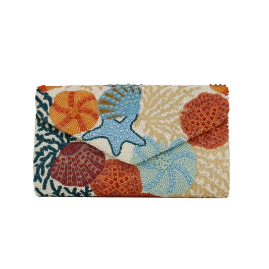 Tiana Design Envelope Clutch - Starfish and Shells