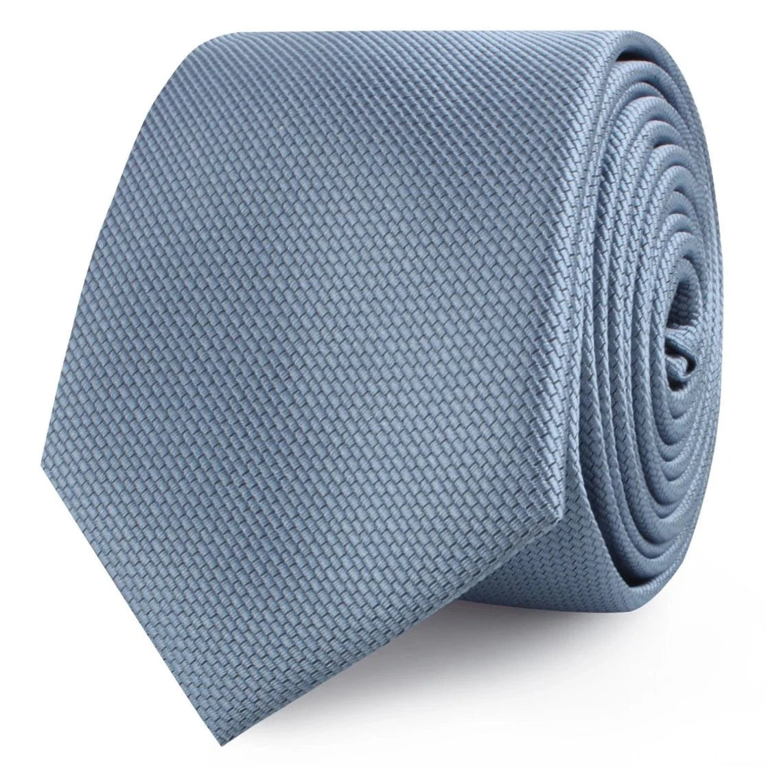 OTAA Men's Skinny Tie - Steel Blue Weave