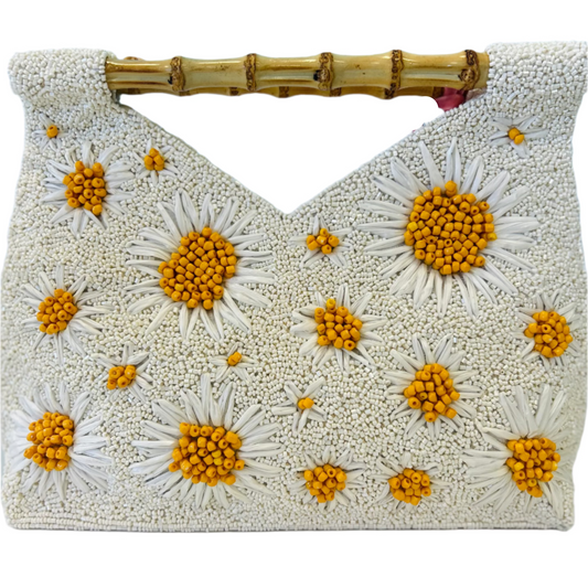 Tiana Design Bamboo Clutch - Sunflowers