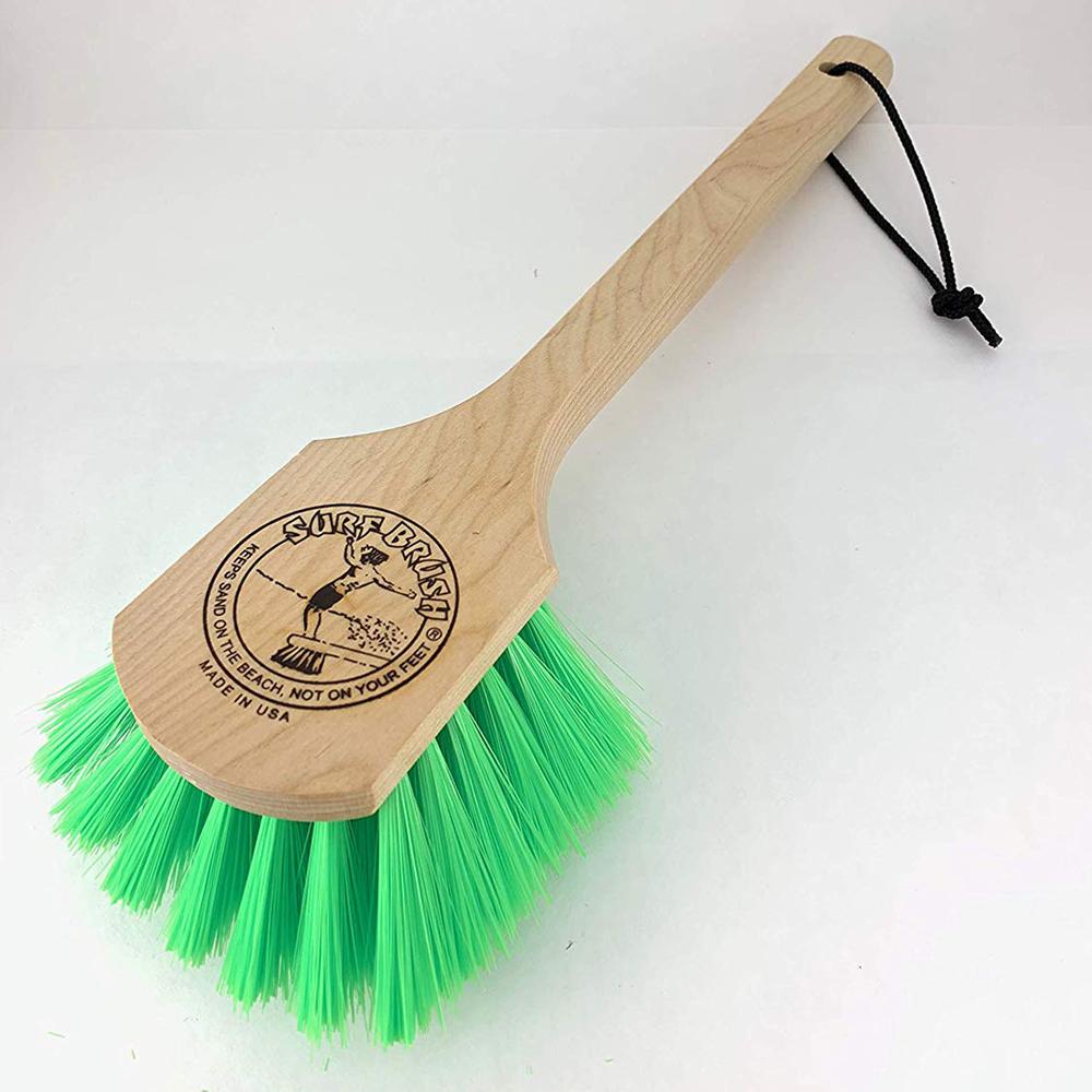 Surf Brush with LONG 15" Handle - Green