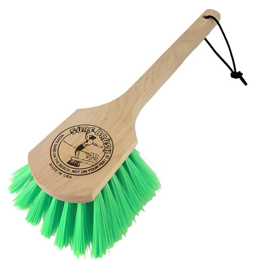 Surf Brush with LONG 15" Handle - Green