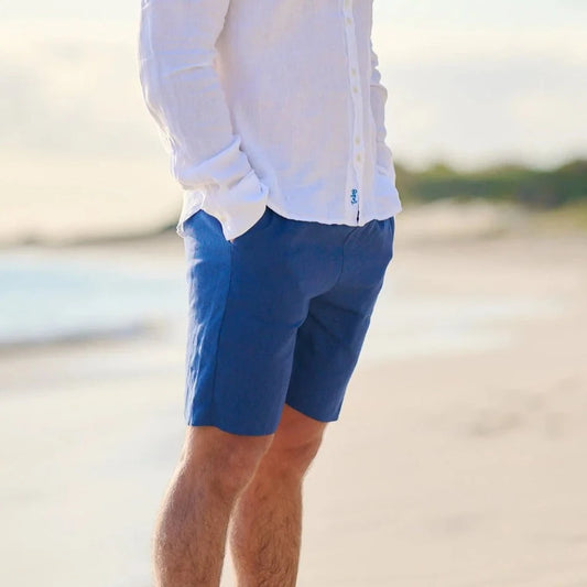 TABS Men's Linen Lounge Shorts - Salty Navy