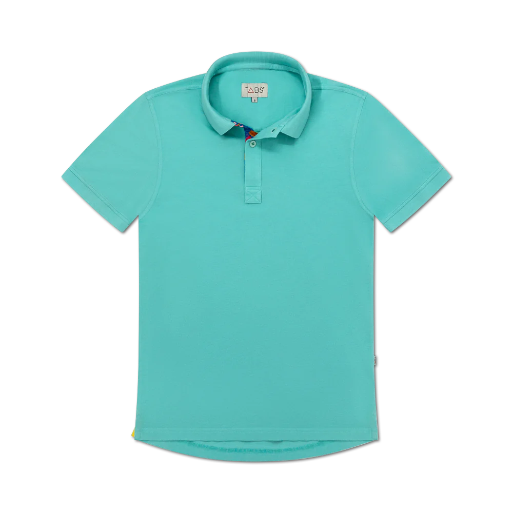 Men's Cotton Polo - Lagoon Green