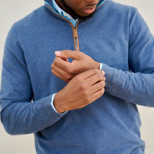 TABS Men's 1/4 Zip Pullover - Salty Navy